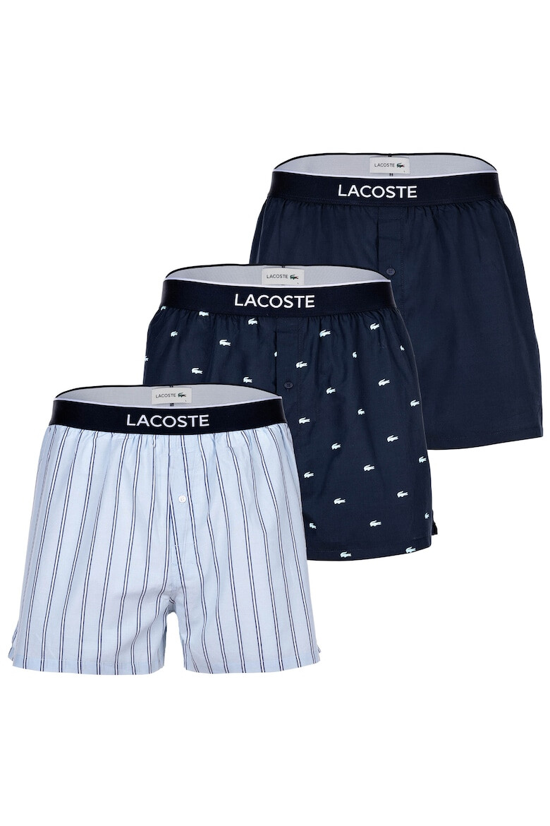 Lacoste Set de boxeri cu banda logo in talie - 3 perechi - Pled.ro