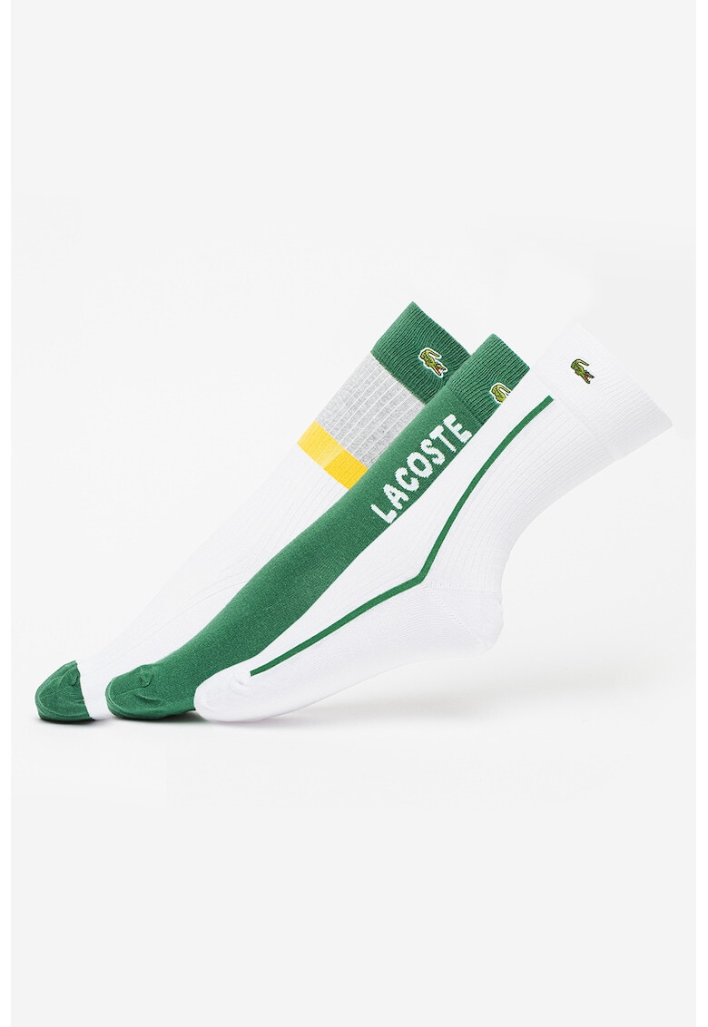 Lacoste Set de sosete lungi cu model colorblock - 3 perechi - Pled.ro