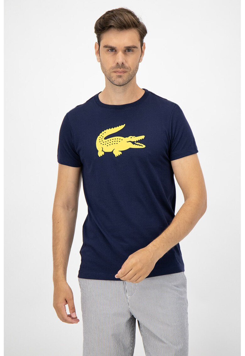 Lacoste Tricou cu decolteu la baza gatului si imprimeu logo - Pled.ro