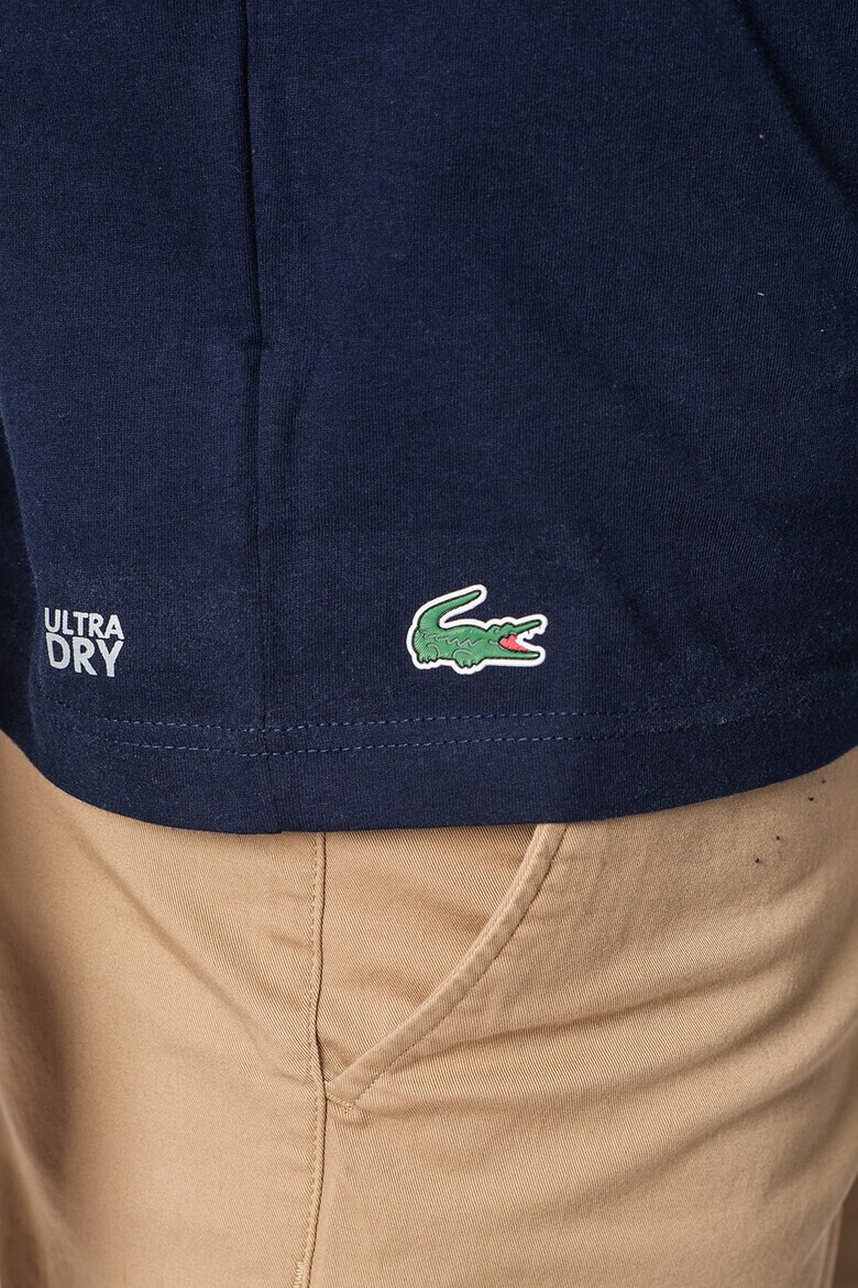 Lacoste Tricou cu decolteu la baza gatului si imprimeu logo contrastant - Pled.ro