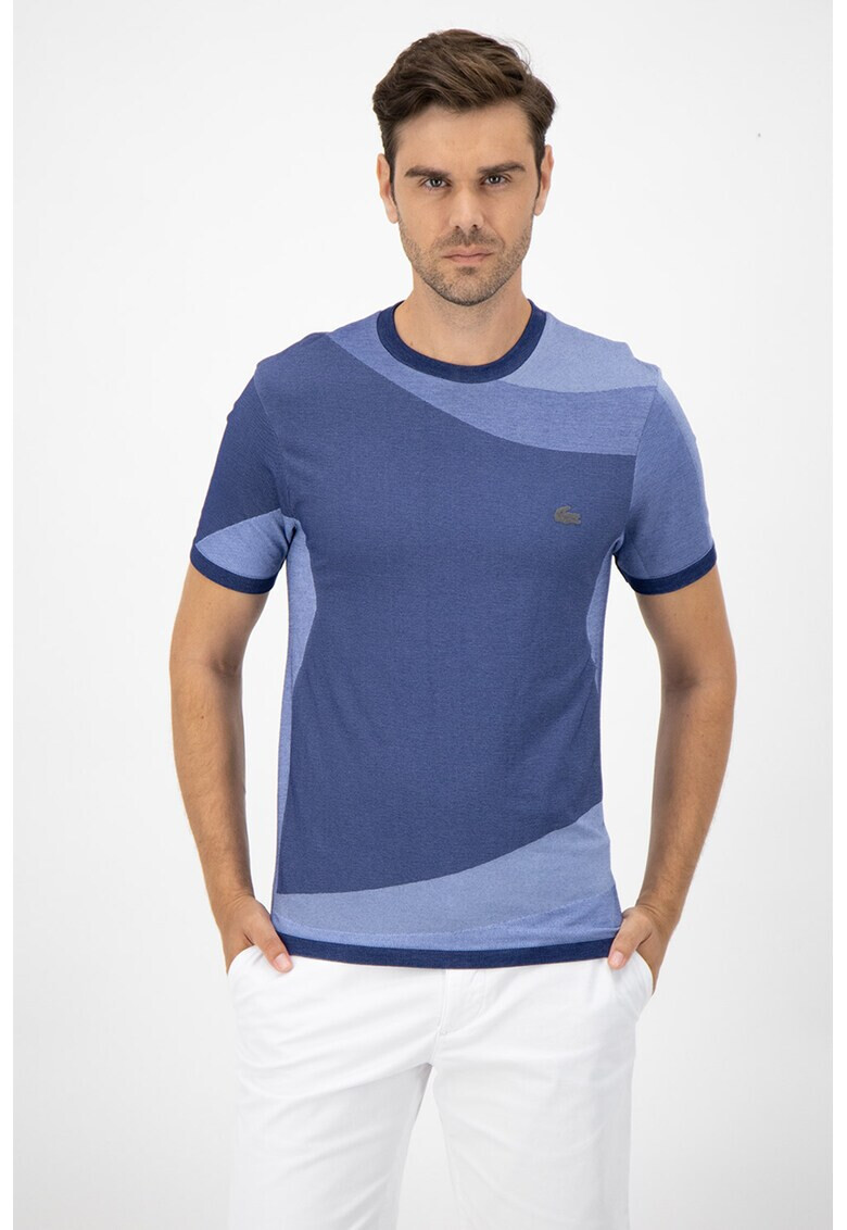 Lacoste Tricou cu decolteu la baza gatului si model contrastant - Pled.ro