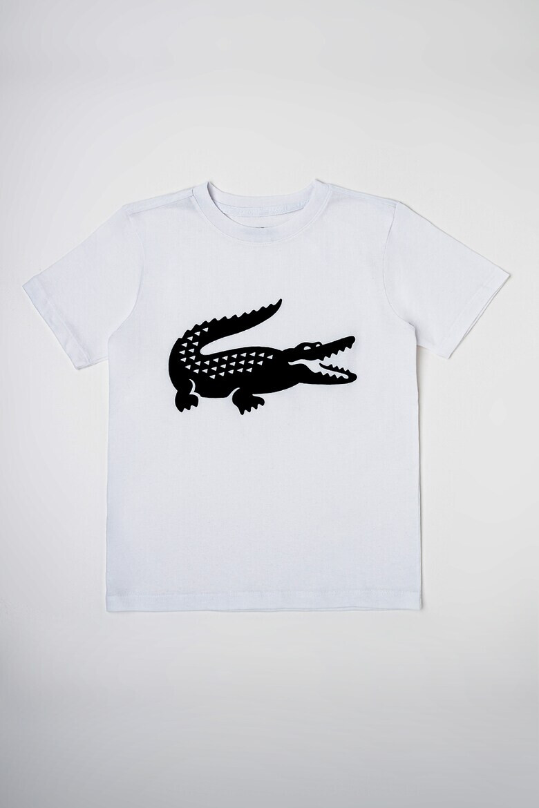 Lacoste Tricou cu imprimeu logo si decolteu la baza gatului - Pled.ro