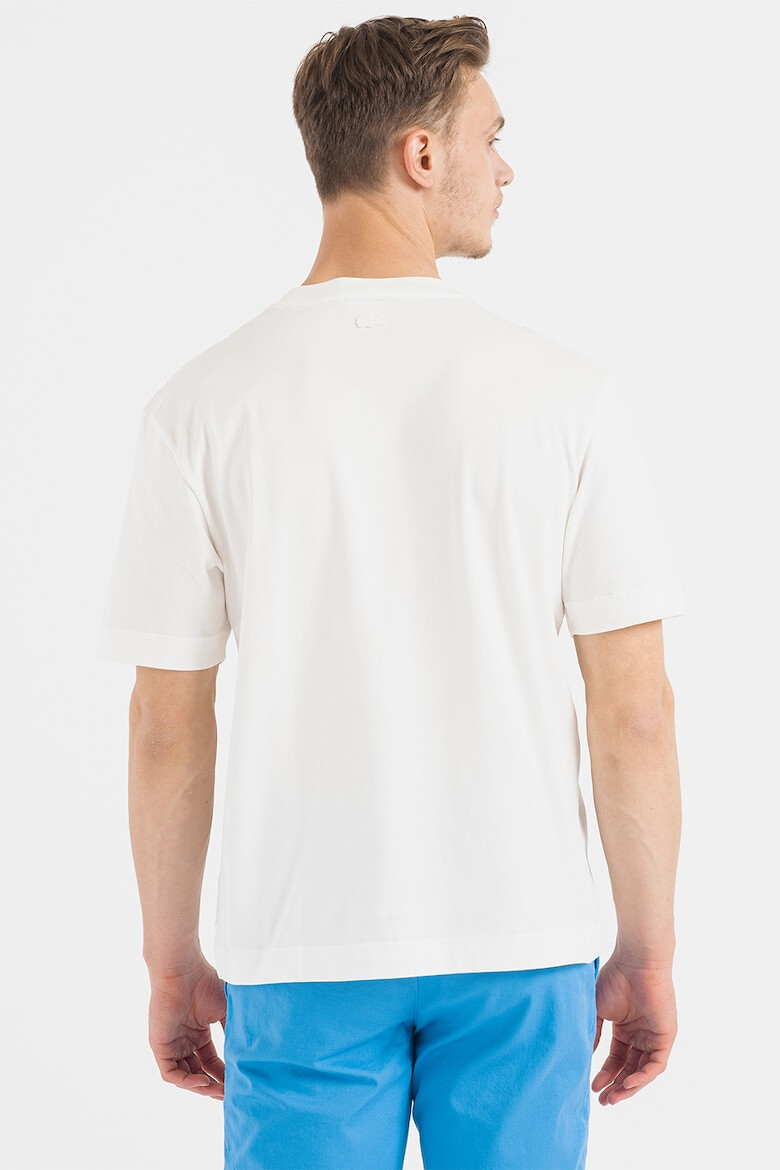 Lacoste Tricou cu imprimeu logo si decolteu la baza gatului - Pled.ro