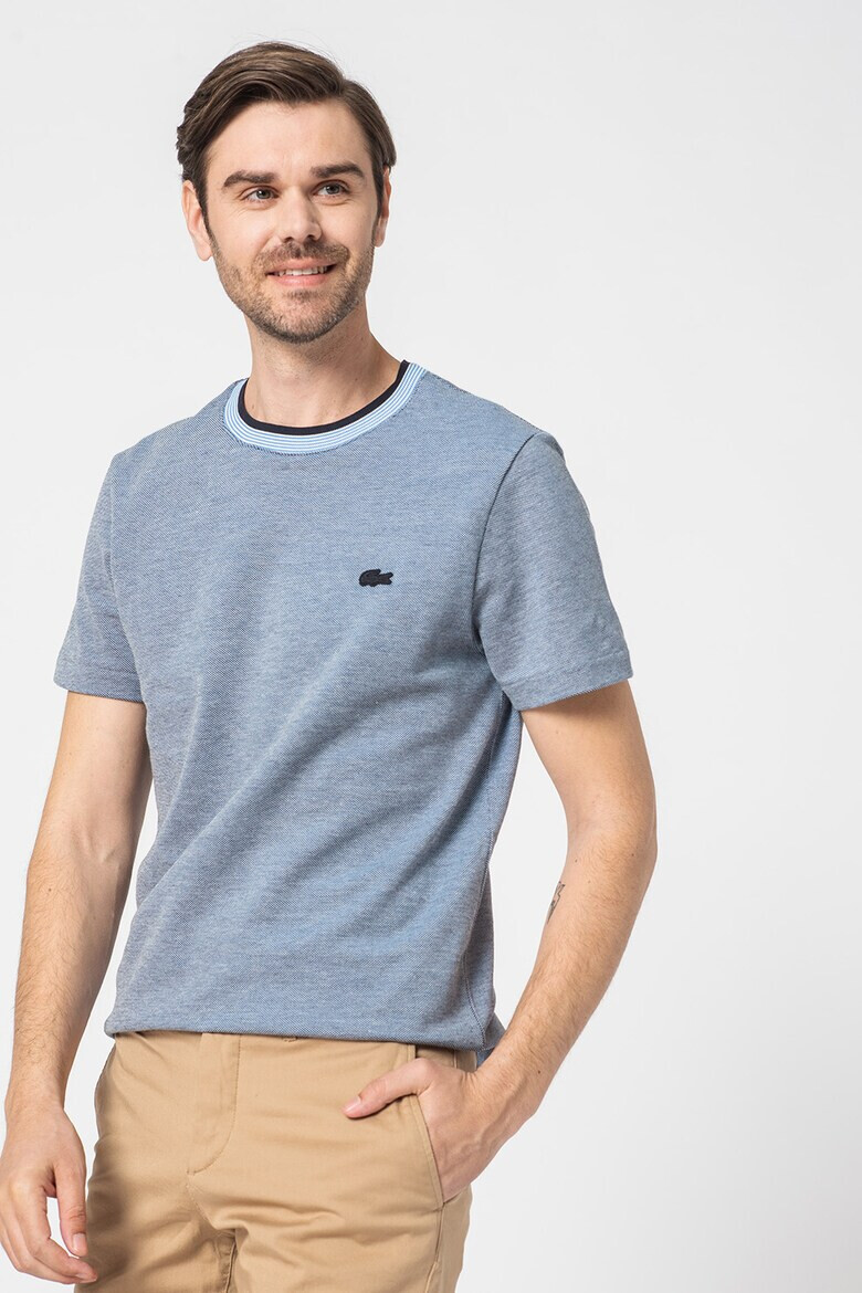 Lacoste Tricou de bumbac cu decolteu la baza gatului - Pled.ro