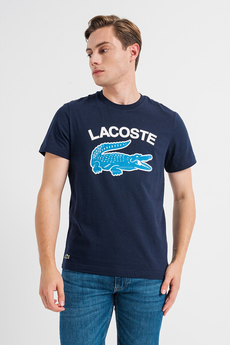 Lacoste Tricou de bumbac cu logo supradimensionat - Pled.ro