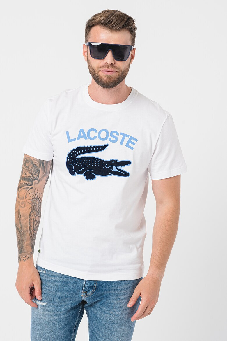 Lacoste Tricou de bumbac cu logo supradimensionat - Pled.ro