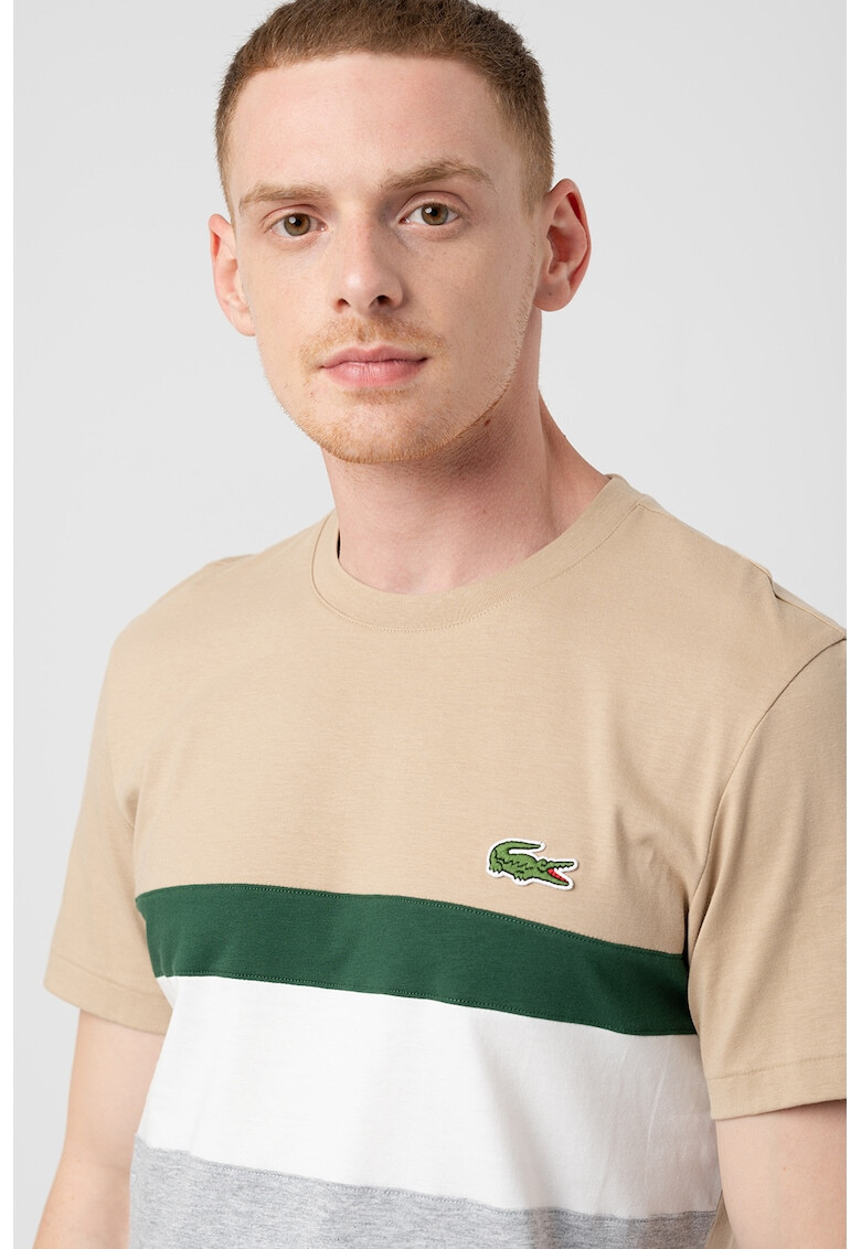 Lacoste Tricou de bumbac cu model colorblock - Pled.ro