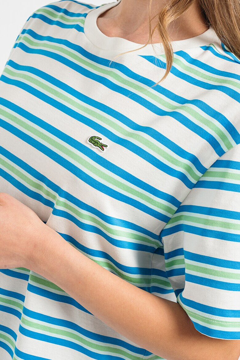 Lacoste Tricou de bumbac cu model in dungi - Pled.ro