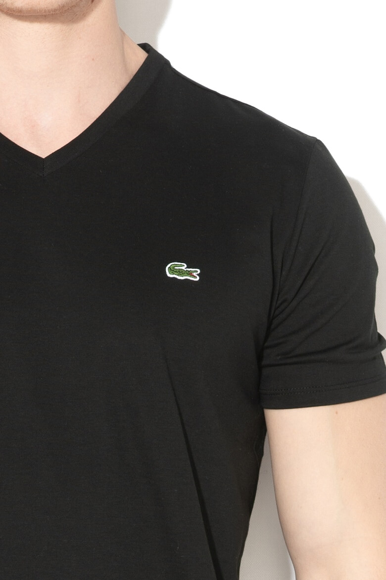 Lacoste Tricou din bumbac cu decolteu in V - Pled.ro