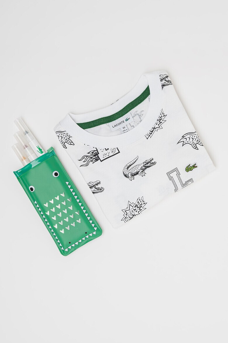 Lacoste Tricou personalizabil cu model grafic si set de markere lavabile - Pled.ro