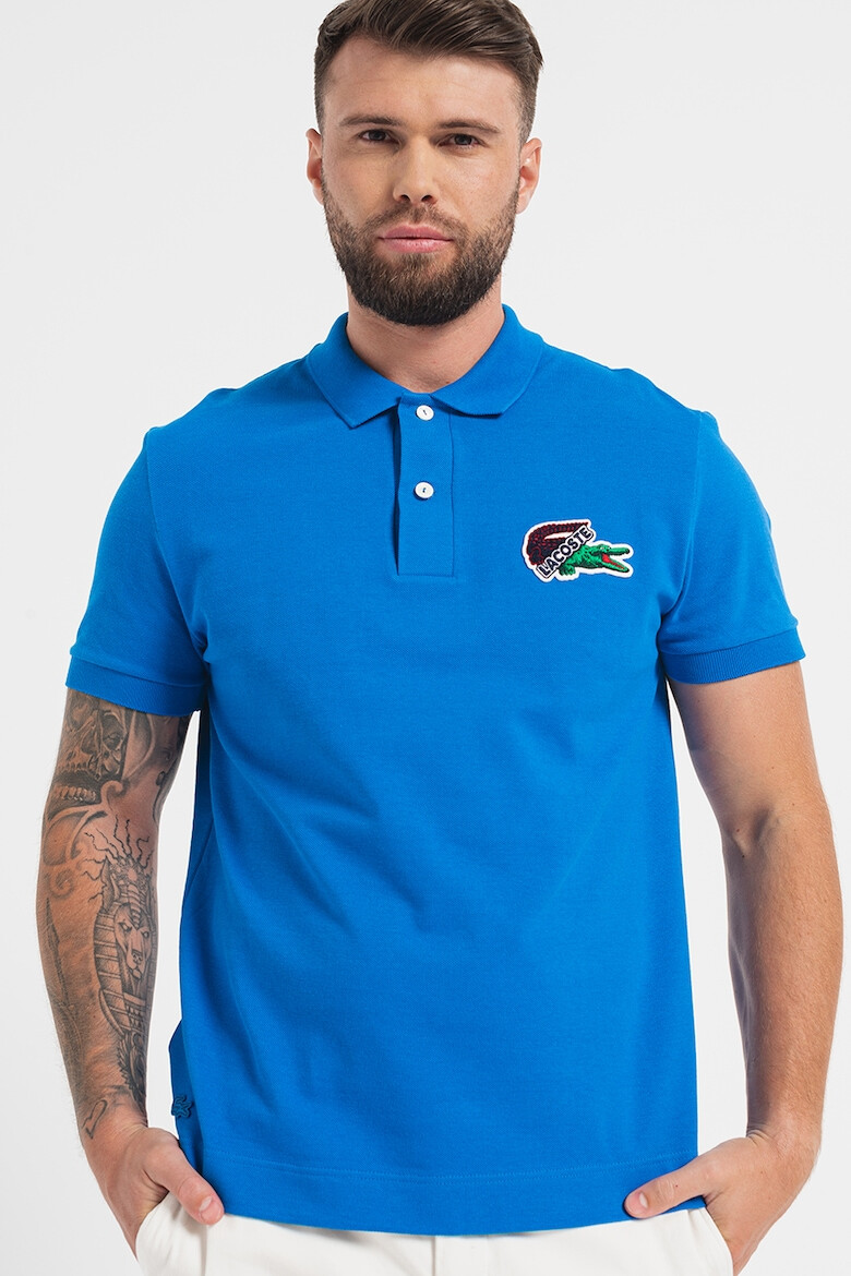 Lacoste Tricou polo cu aspect pique cu logo brodat pe piept - Pled.ro