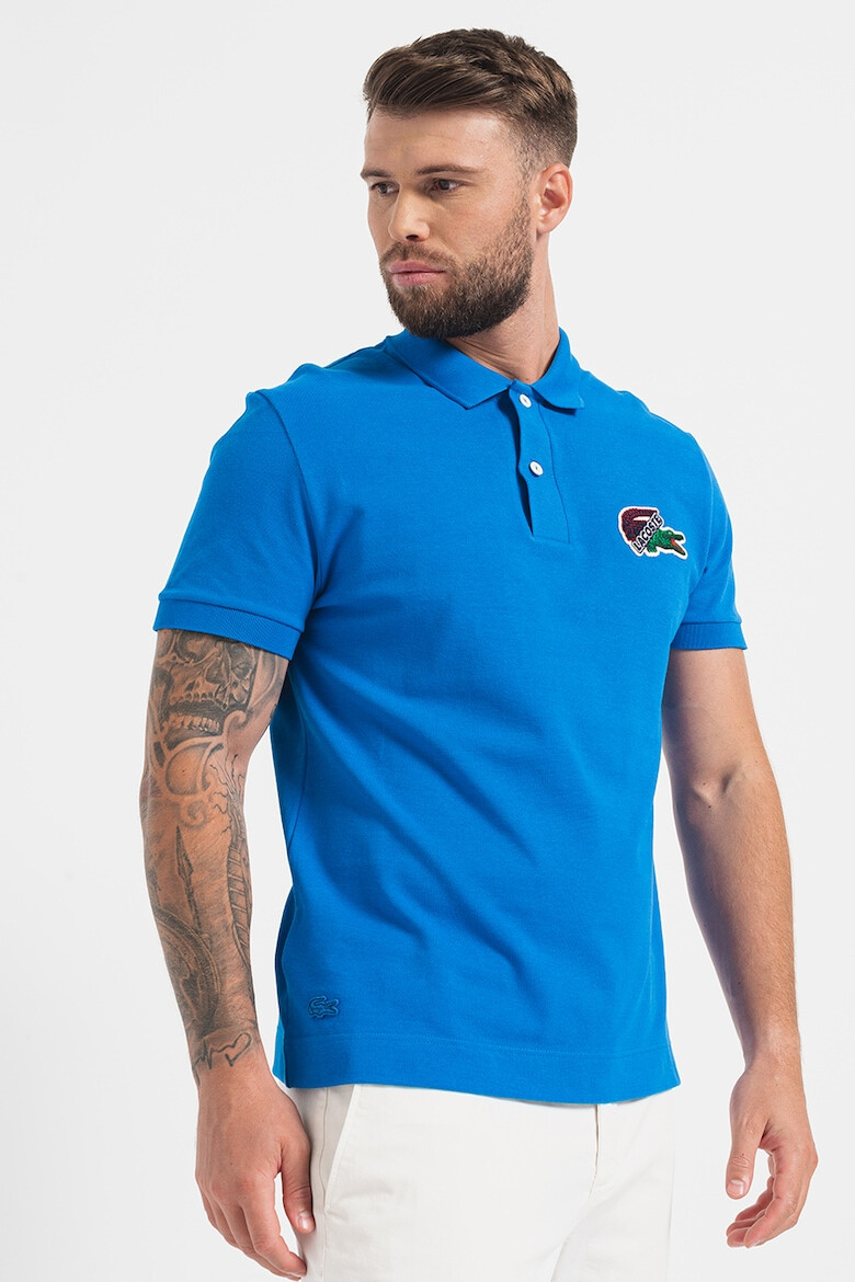 Lacoste Tricou polo cu aspect pique cu logo brodat pe piept - Pled.ro