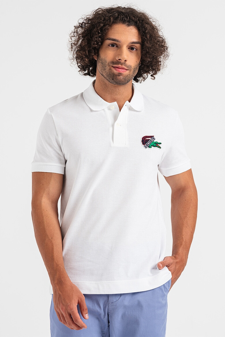 Lacoste Tricou polo cu aspect pique cu logo brodat pe piept - Pled.ro