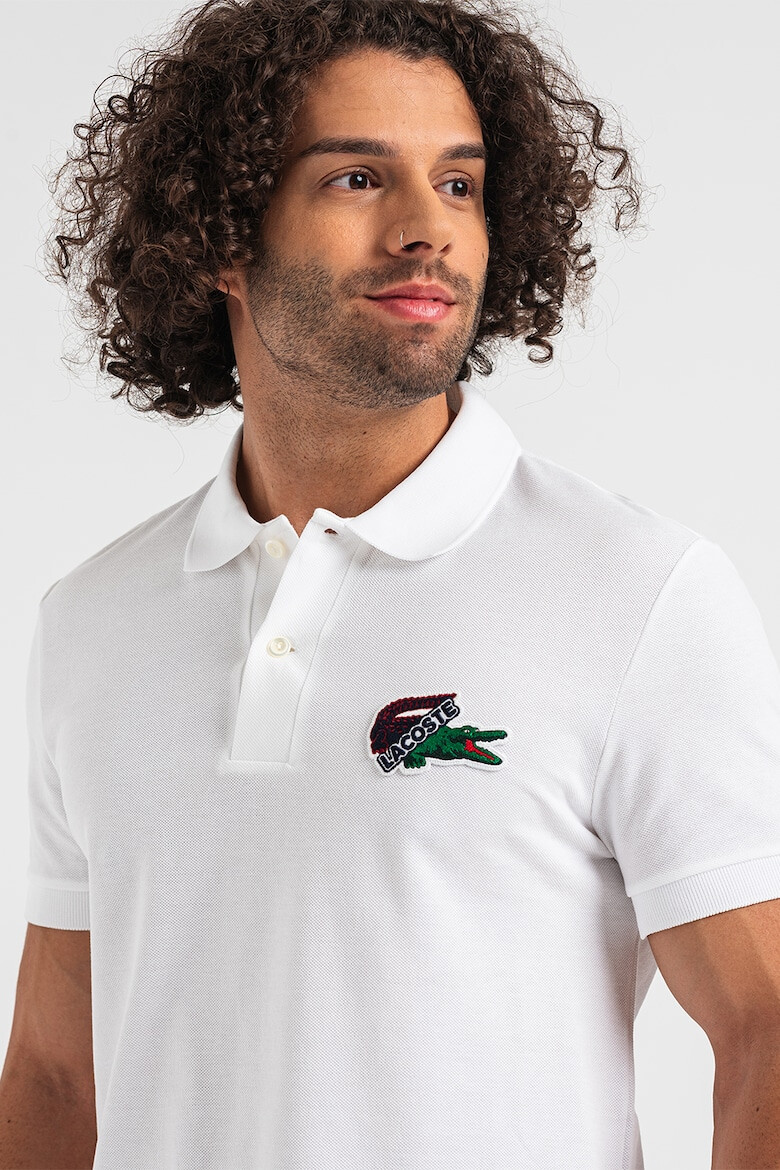 Lacoste Tricou polo cu aspect pique cu logo brodat pe piept - Pled.ro