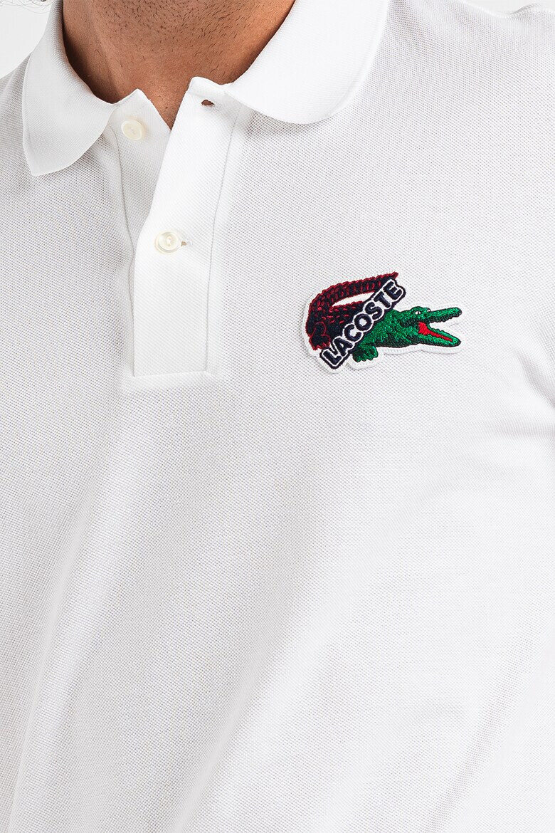 Lacoste Tricou polo cu aspect pique cu logo brodat pe piept - Pled.ro