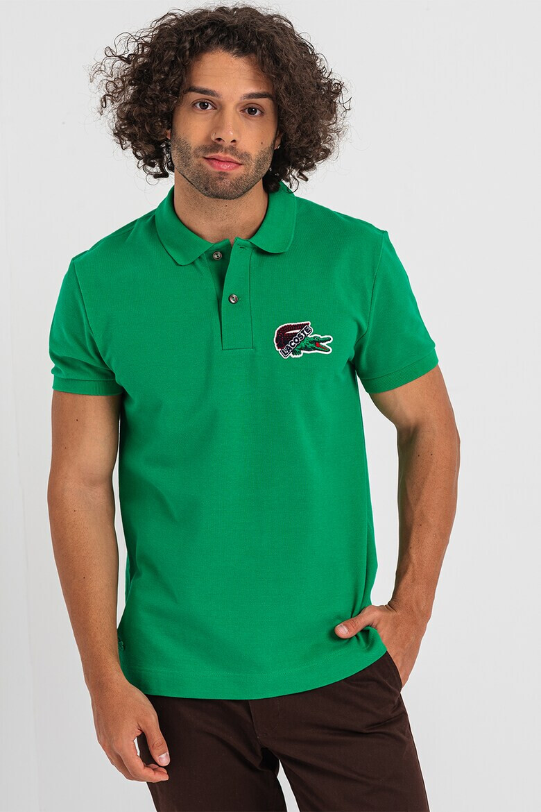 Lacoste Tricou polo cu aspect pique cu logo brodat pe piept - Pled.ro