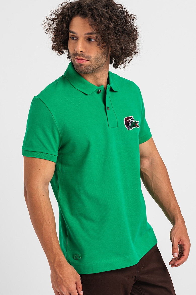 Lacoste Tricou polo cu aspect pique cu logo brodat pe piept - Pled.ro