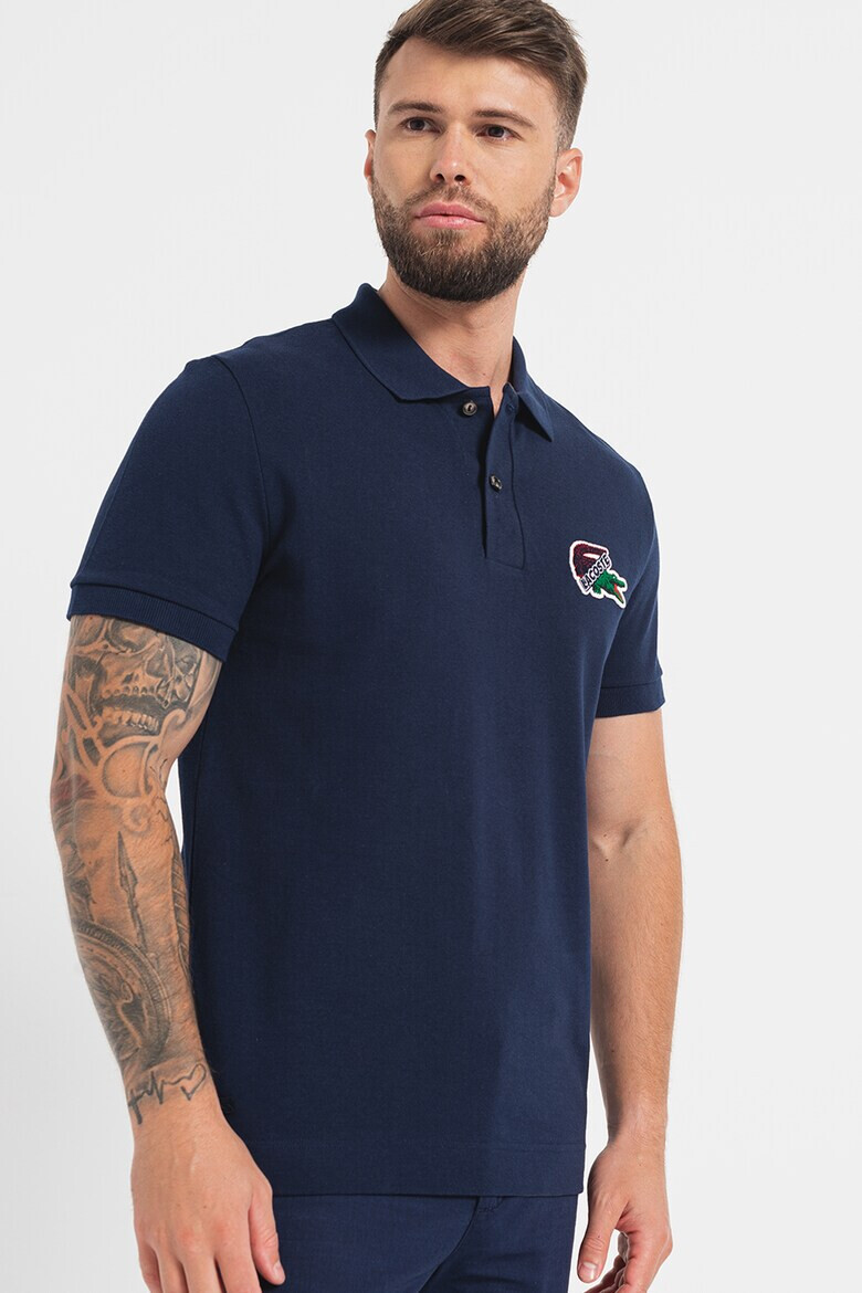 Lacoste Tricou polo cu aspect pique cu logo brodat pe piept - Pled.ro