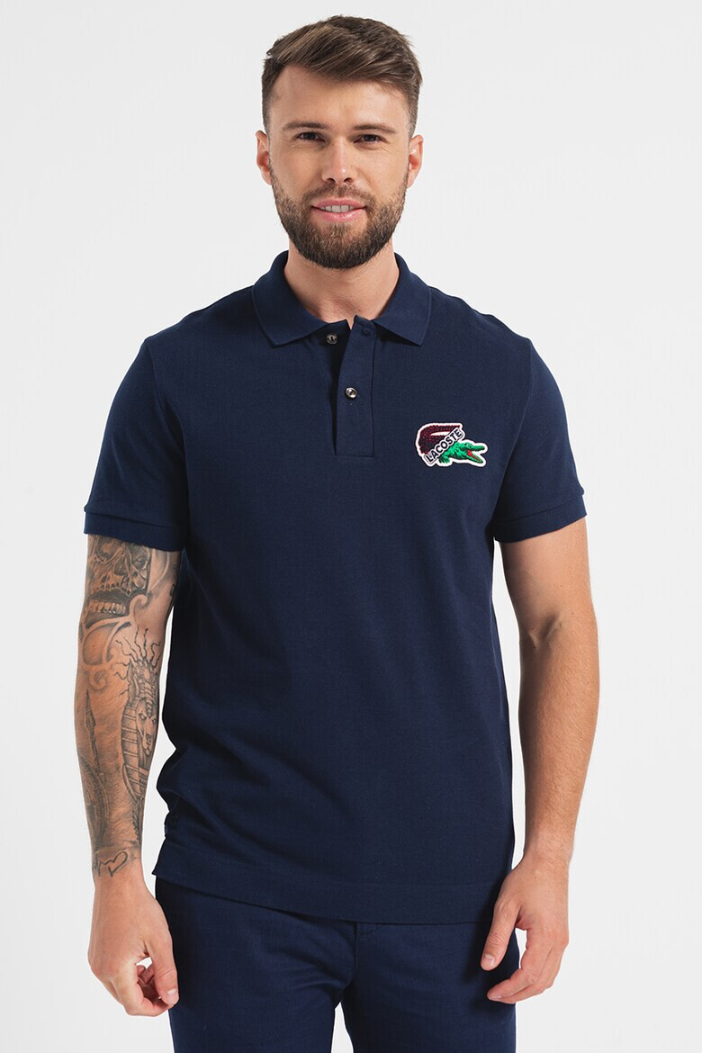 Lacoste Tricou polo cu aspect pique cu logo brodat pe piept - Pled.ro