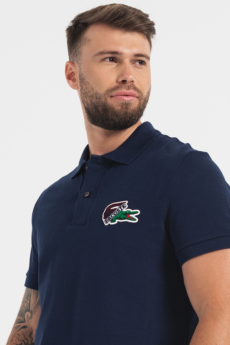 Lacoste Tricou polo cu aspect pique cu logo brodat pe piept - Pled.ro