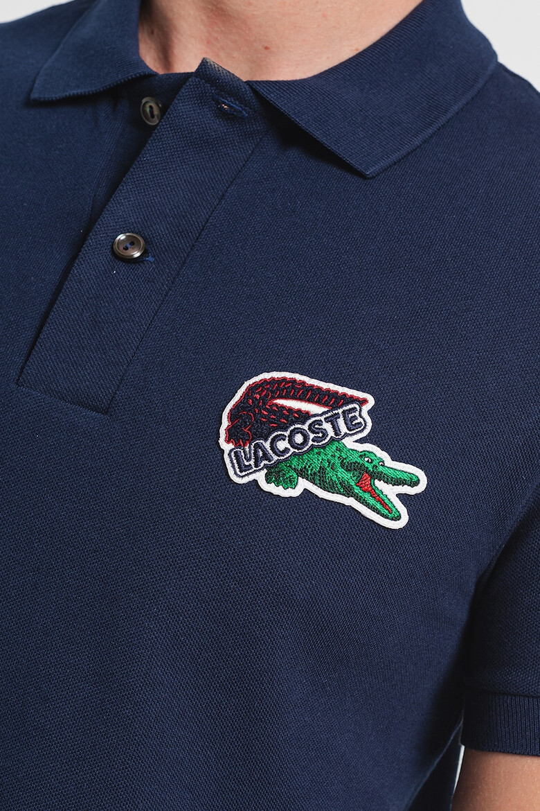 Lacoste Tricou polo cu aspect pique cu logo brodat pe piept - Pled.ro