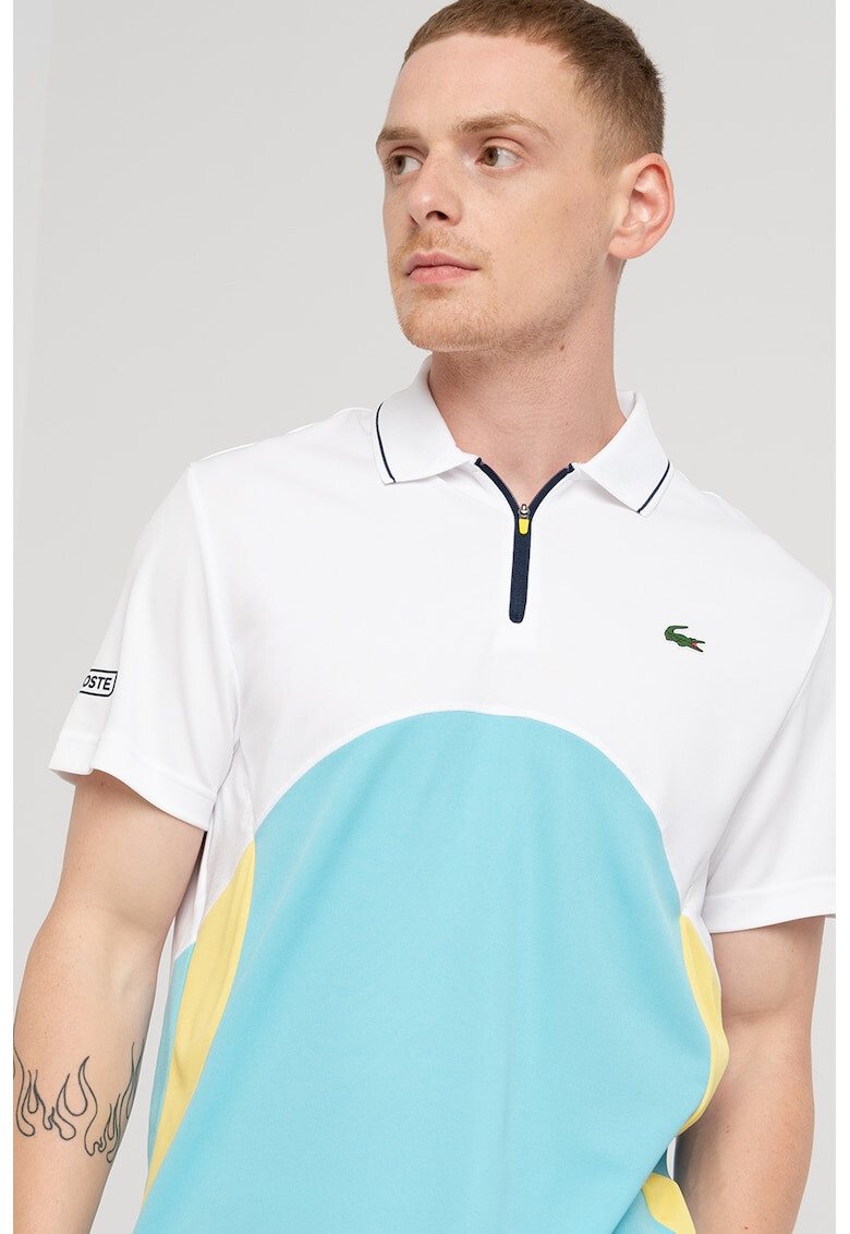 Lacoste Tricou polo cu fenta cu fermoar - Pled.ro