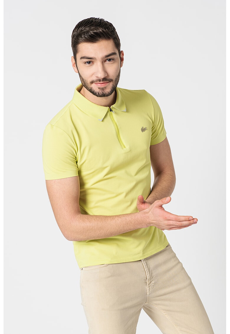 Lacoste Tricou polo cu fermoar - Pled.ro