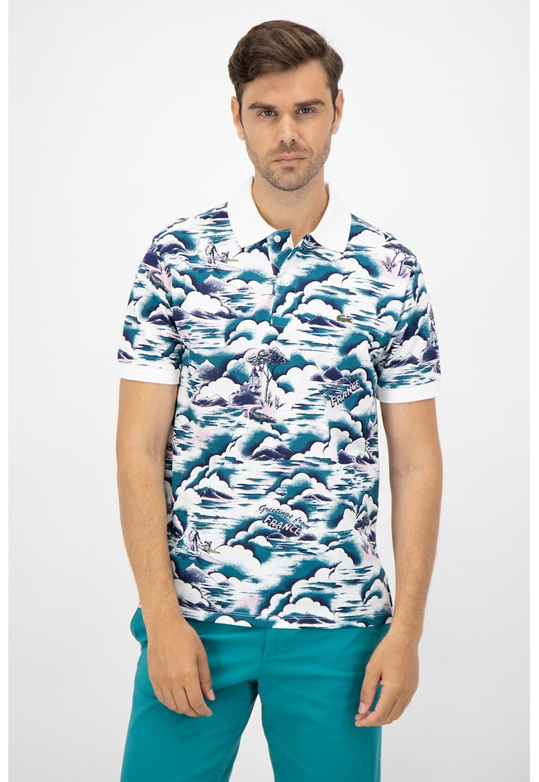 Lacoste Tricou polo cu imprimeu grafic - Pled.ro