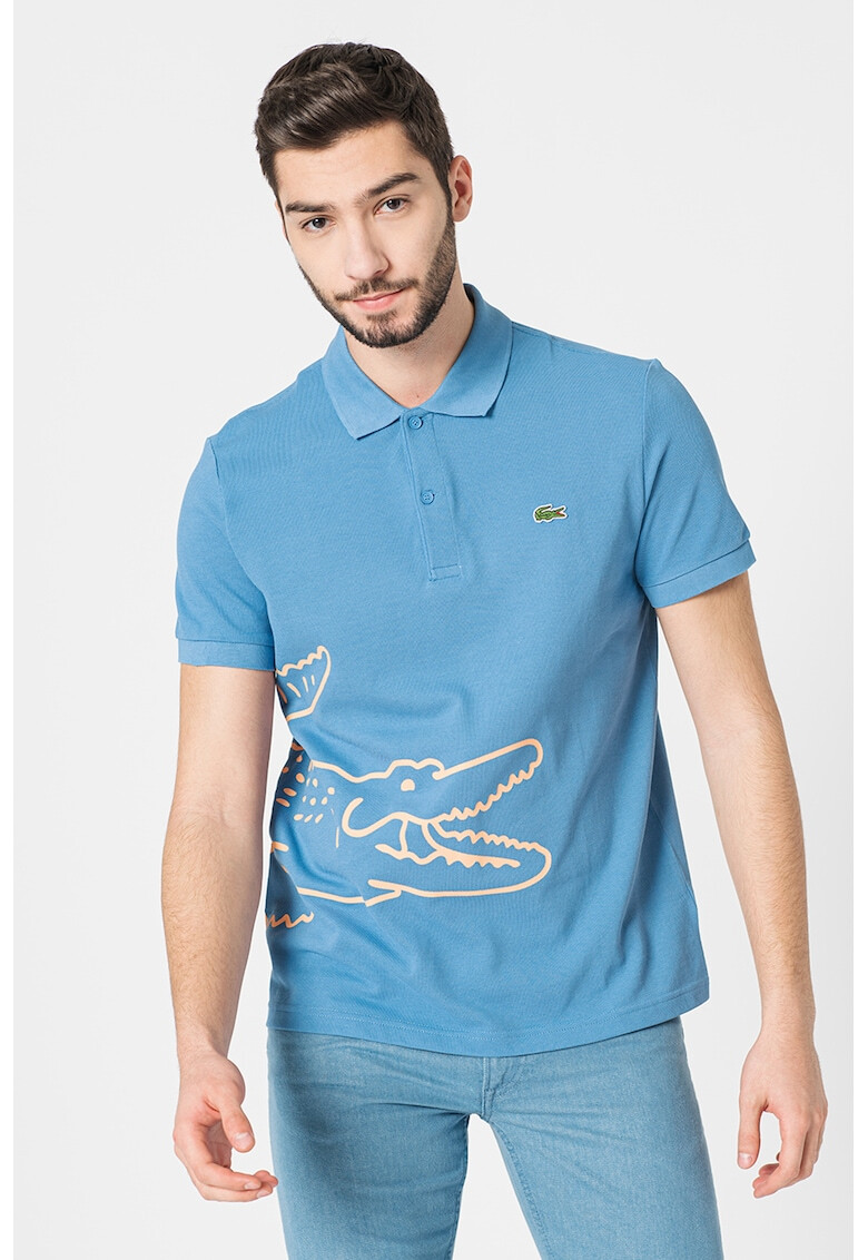 Lacoste Tricou polo cu imprimeu logo supradimensionat - Pled.ro