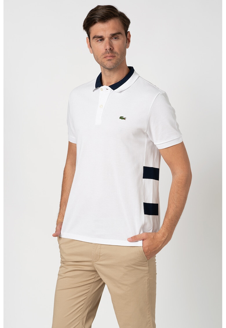 Lacoste Tricou polo cu insertii in dungi - Pled.ro