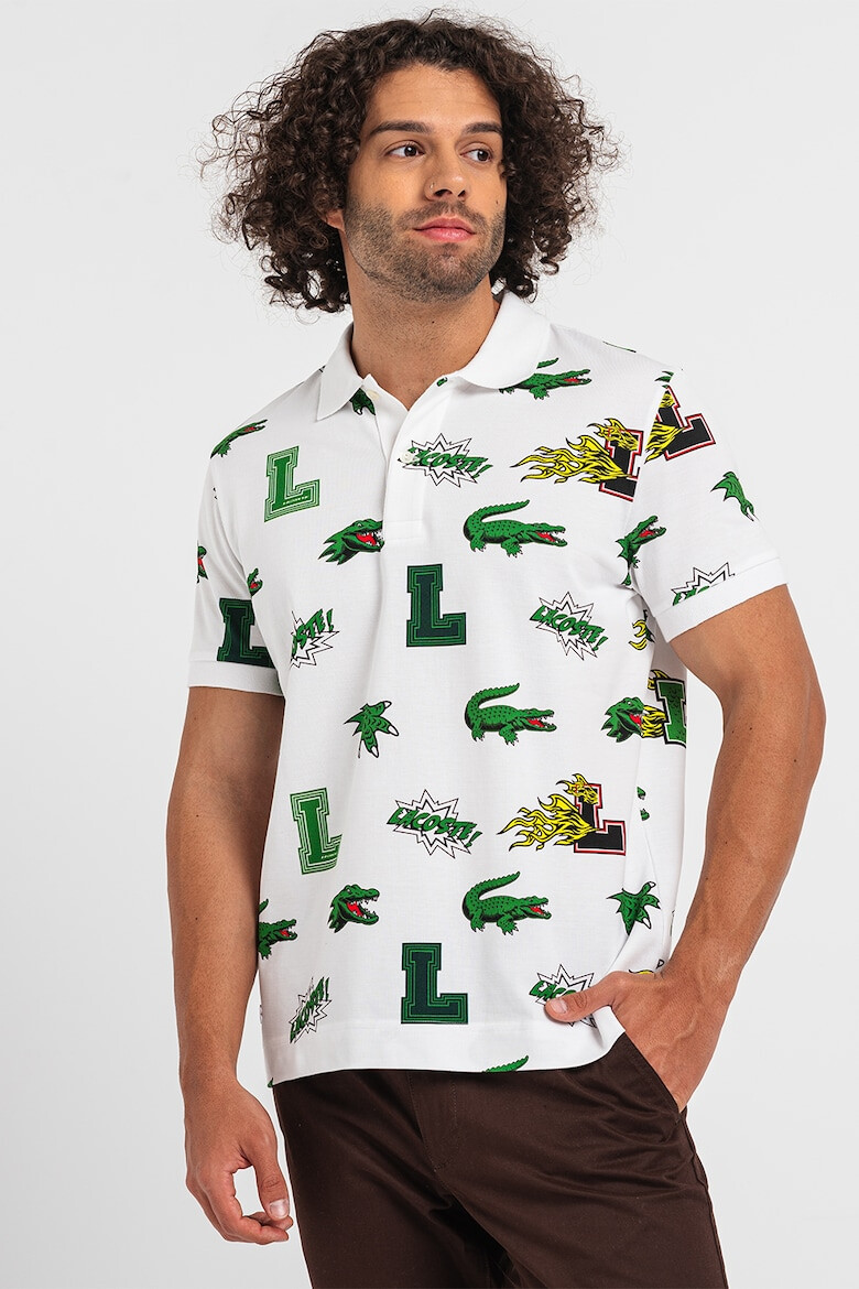 Lacoste Tricou polo de bumbac cu imprimeu logo - Pled.ro