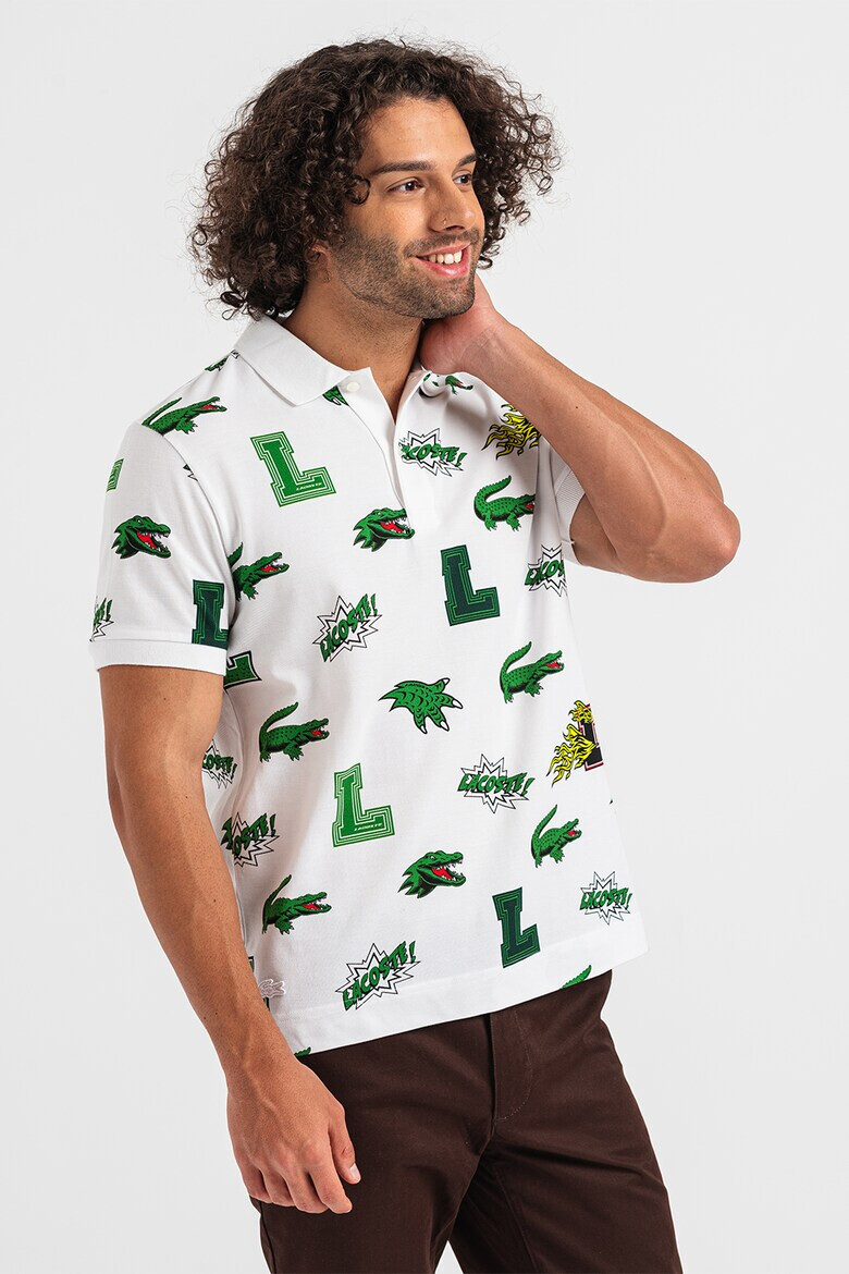 Lacoste Tricou polo de bumbac cu imprimeu logo - Pled.ro