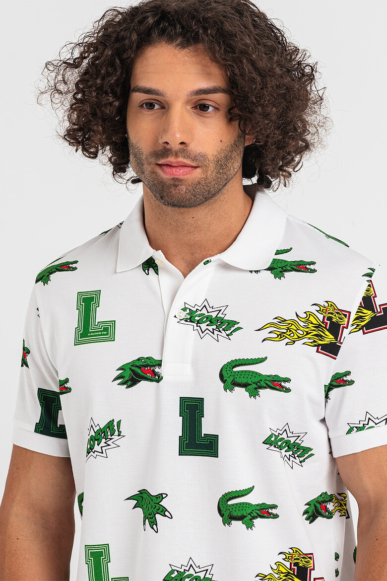 Lacoste Tricou polo de bumbac cu imprimeu logo - Pled.ro