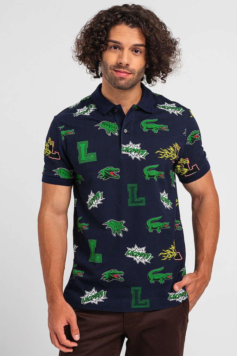 Lacoste Tricou polo de bumbac cu imprimeu logo - Pled.ro