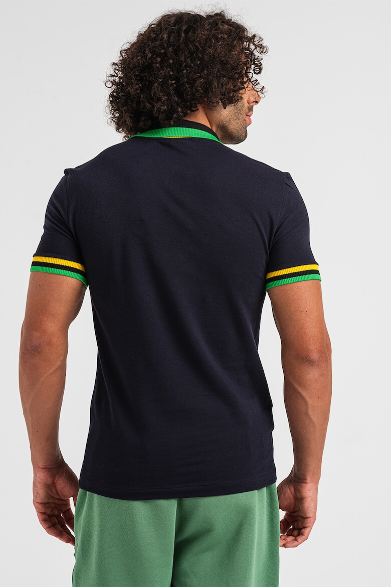 Lacoste Tricou polo din material pique cu detalii cu dungi - Pled.ro