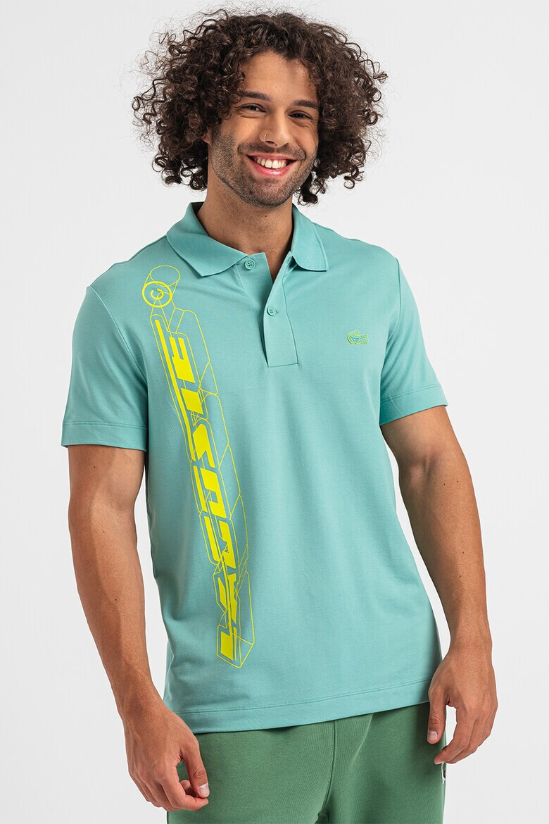 Lacoste Tricou polo din material pique cu imprimeu logo - Pled.ro