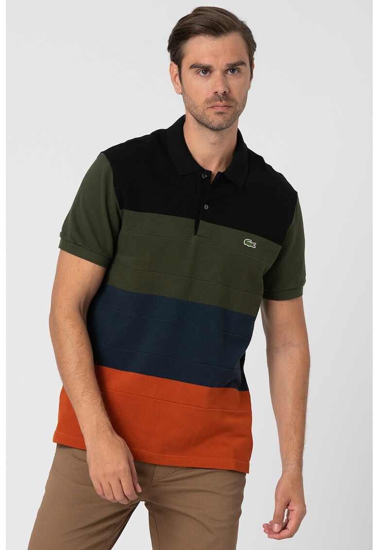 Lacoste Tricou polo din material pique cu model colorblock - Pled.ro