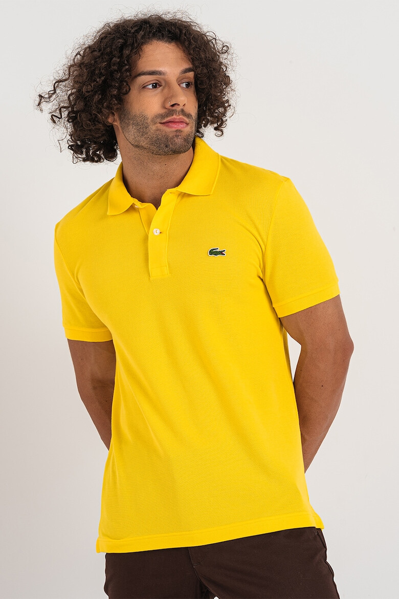 Lacoste Tricou polo slim fit din material pique - Pled.ro