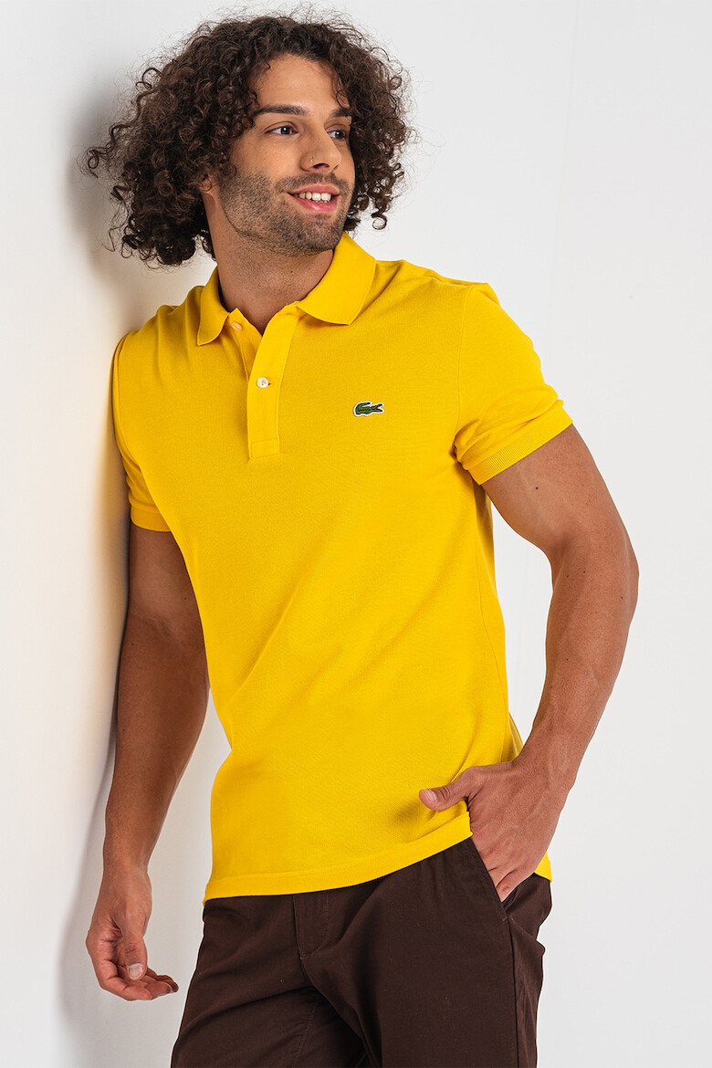 Lacoste Tricou polo slim fit din material pique - Pled.ro