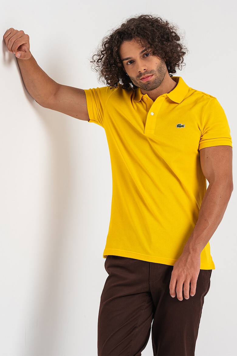 Lacoste Tricou polo slim fit din material pique - Pled.ro