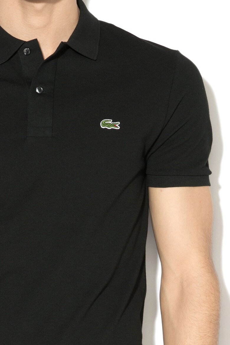 Lacoste Tricou polo slim fit negru din pique cu logo PH4012-00-031 - Pled.ro