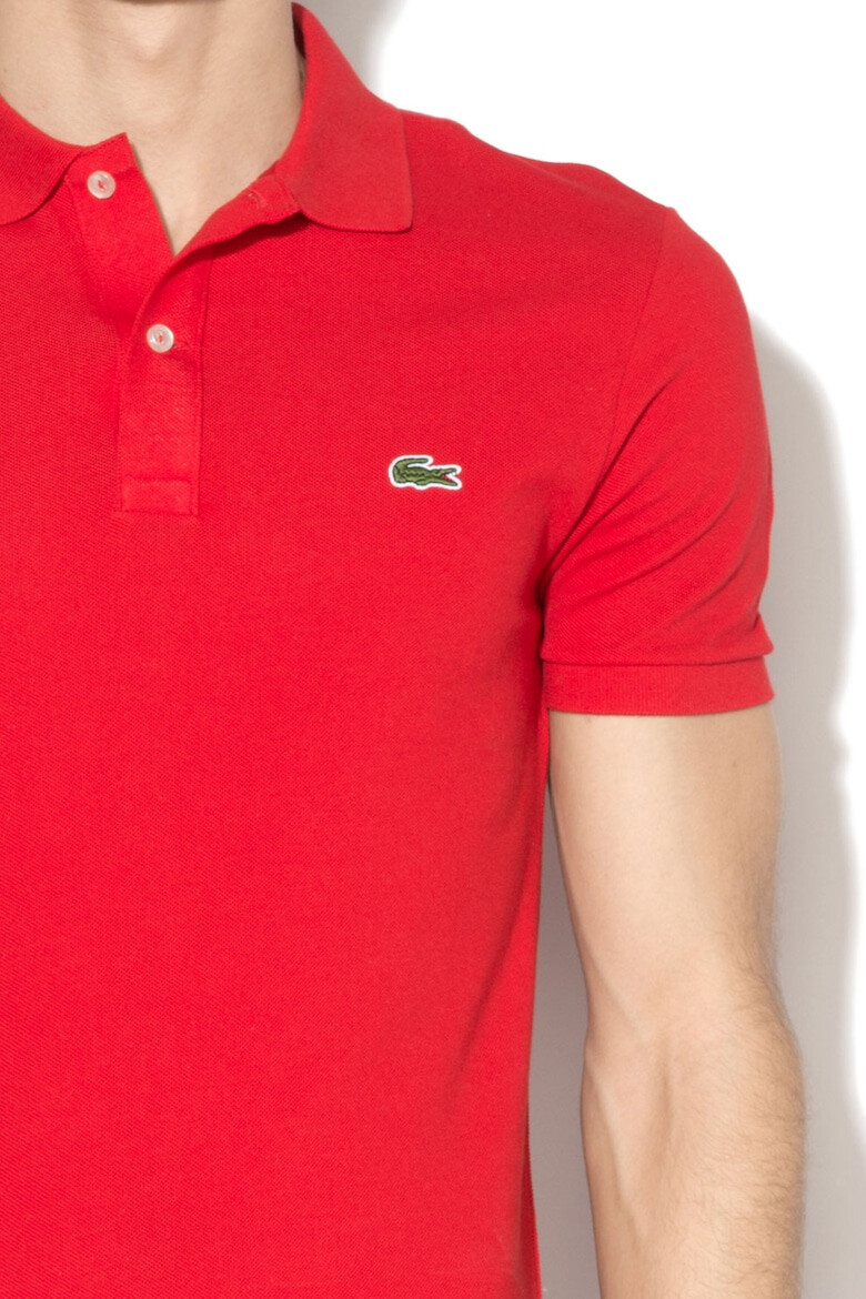 Lacoste Tricou polo slim fit negru din pique cu logo PH4012-00-031 - Pled.ro