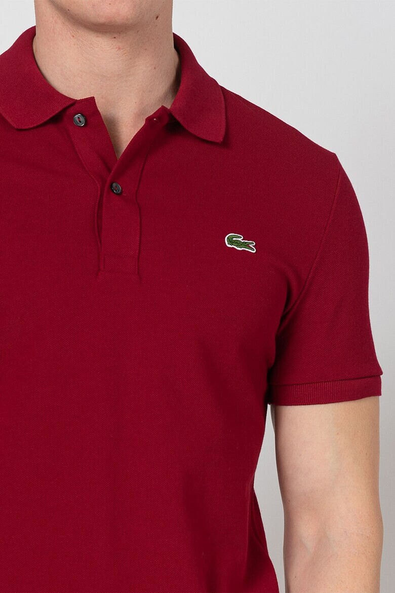 Lacoste Tricou polo slim fit negru din pique cu logo PH4012-00-031 - Pled.ro