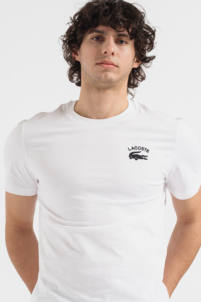 Lacoste Tricou regular fit cu decolteu la baza gatului - Pled.ro