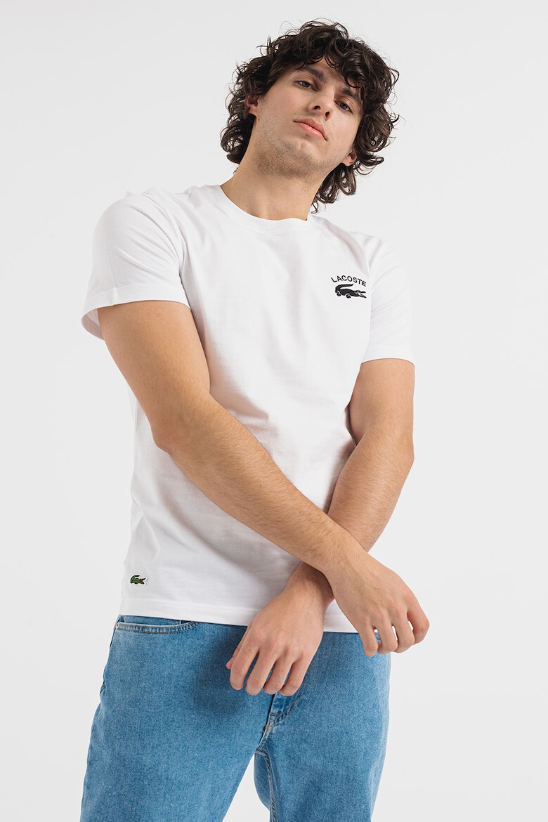 Lacoste Tricou regular fit cu decolteu la baza gatului - Pled.ro