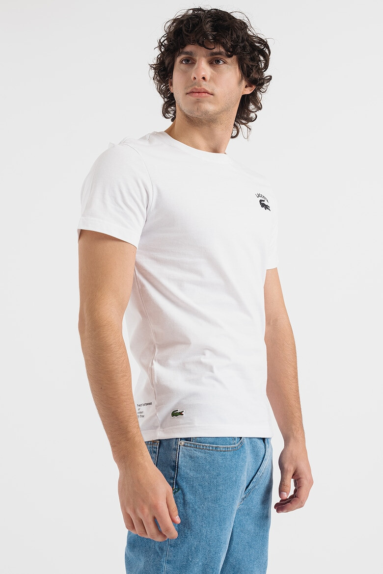 Lacoste Tricou regular fit cu decolteu la baza gatului - Pled.ro