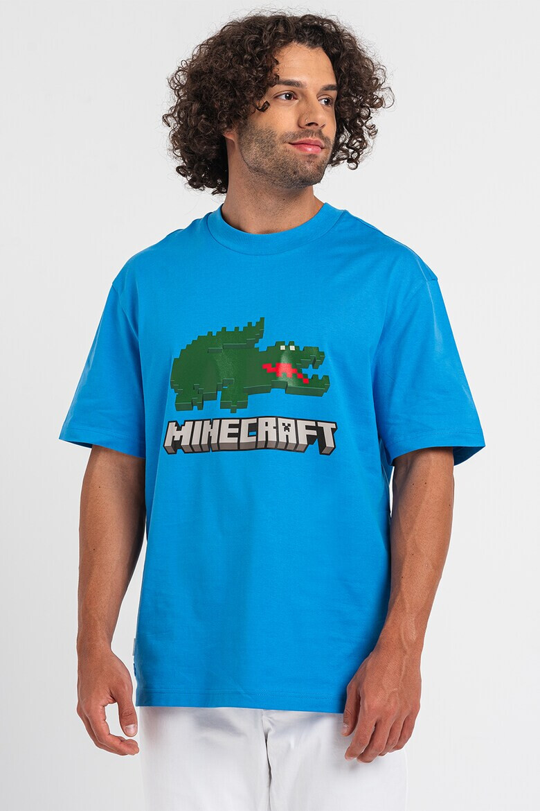 Lacoste Tricou unisex cu imprimeu logo Minecraft - Pled.ro