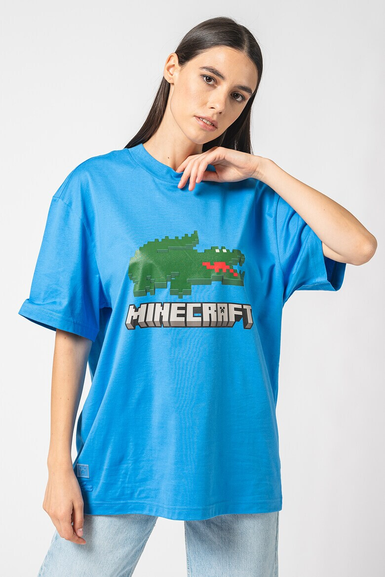 Lacoste Tricou unisex cu imprimeu logo Minecraft - Pled.ro