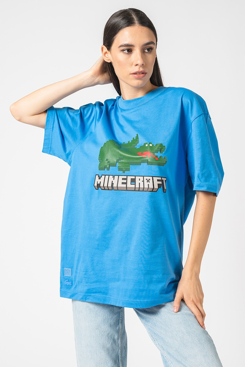 Lacoste Tricou unisex cu imprimeu logo Minecraft - Pled.ro