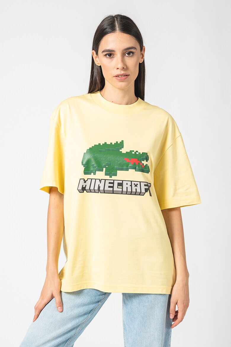 Lacoste Tricou unisex cu imprimeu logo Minecraft - Pled.ro